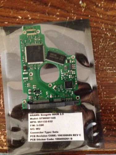 PCB ST980811AS 9S1132-032, 3.CDE, Seagate 80GB 2.5 Sata, 100459261 D