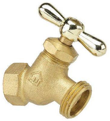 HOMEWERKS WORLDWIDE LLC Hose Bibb, Straight, No-Kink, Brass, 1/2 FP x 3/4-In.