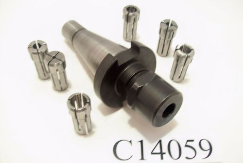 DA200 NMTB 30 QUICK CHANGE COLLET CHUCK W/ SIX DA 200 COLLETS LOT C14059