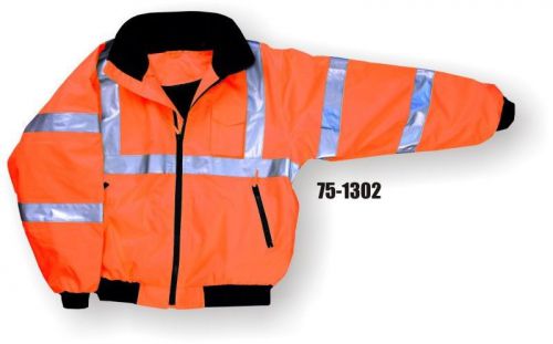 Majestic 75-1302 High Vis Orange Class 3 Waterproof Lined Bomber Jacket 4XL