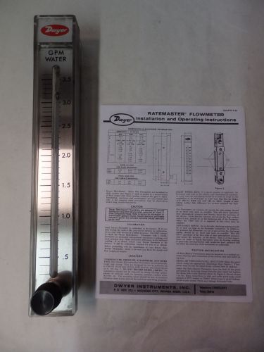 Dwyer RMC-143-SSV Rate-Master Flowmeter With Stainless Steel Valve 3.5 GPM (L5)