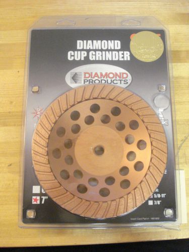 Diamond products core cut diamond cup grinder, 7&#034; dia., 5/8-11&#034;, 23051 (bb2) rl for sale