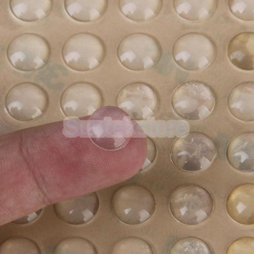 100pcs Self-Adhesive Rubber Feet Semicircle Clear Bumpers Door Furniture Pad