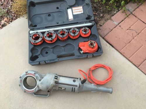 Ridgid 700 pipe threader,with new set, 12-r dies, &amp;  case great shape for sale