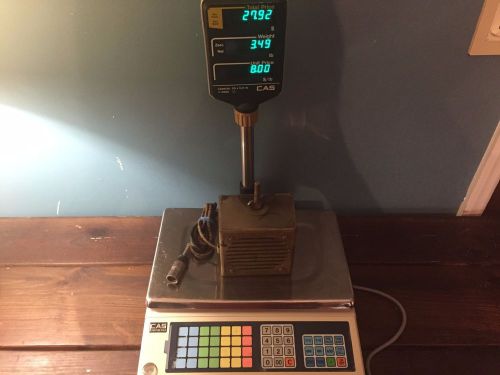 CAS. AP-1 Price Computing Balance Digital Scale 30 x 0.01 LB w/ Tower Display