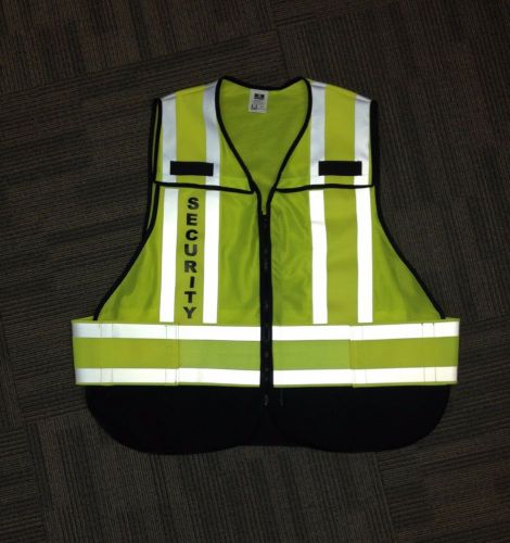 Security police reflective deluxe mesh safety work vest radians csv032-r for sale