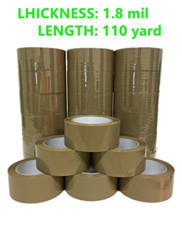 Mistmo 6 Roll Ultra Tan 1.8 MIL Tape 2 X 110 Yards 330 ft Heavy Duty Carton Tape