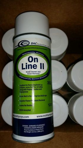 NEW LOT - 12 - DAC-352-13.5 OZ SPRAY CAN ON LINE II Mold Cleaner &amp; Resin Remover