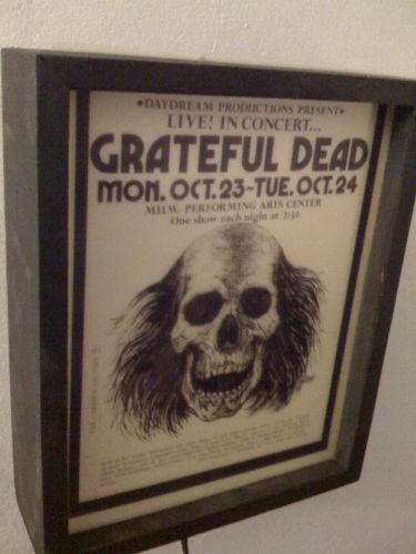 Grateful Dead Milwaukee Concert Poster Man Cave Advertising Lighted SIgn