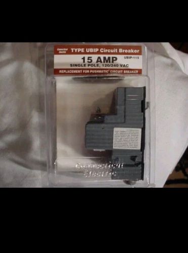 PUSHMATIC UBIP115 Plug In Circuit Breaker, 15A, 1P, 10kA, 240V