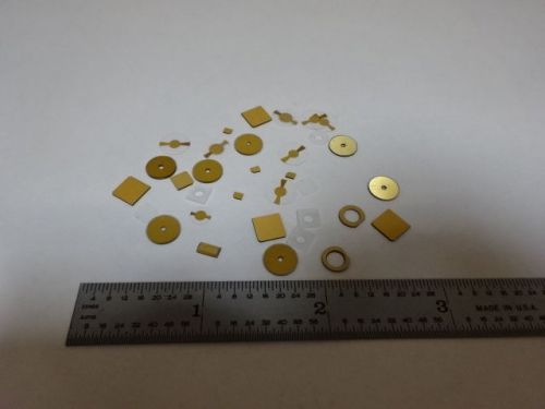 LOT QUARTZ SINGLE CRYSTAL PIEZOELECTRIC BLANKS GOLD PLATED PIEZO SENSOR #AL-26