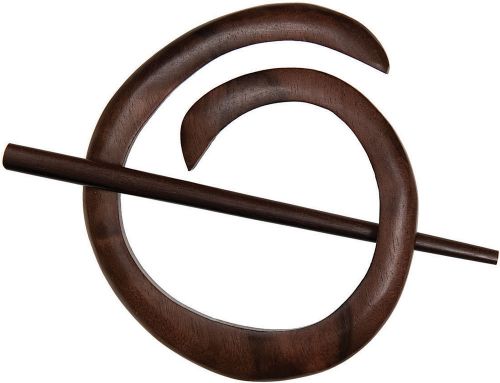 Spiral Shawl Pin-Tiger Ebony