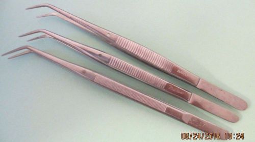 Lot of 3 Pairs #317 Stainless 6&#034; Dental Tweezers - Parkell, Tarno &amp; Miltex