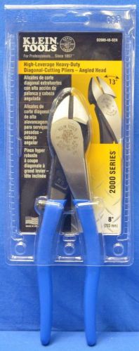 Klein Tools 8&#034; Inch High Leverage Heavy Diagonal Duty Cutting Pliers NEW