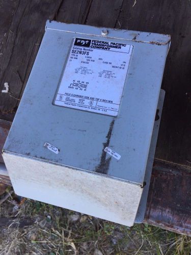 FEDERAL PACIFIC 3.0 KVA GENERAL PURPOSE TRANSFORMER 50109 120X240 HV 12X24 LV