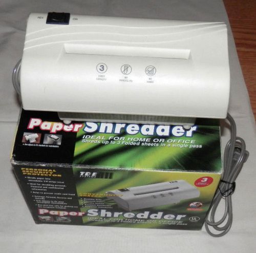 TDE SYSTEMS PAPER SHREDDER ADJUSTABLE