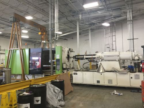 USED 750 TON 151 OZ ENGEL ES4400/750 WIDE PLATEN INJECTION MOLDING MACHINE