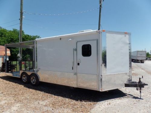 Concession Trailer 8.5&#039; X 24&#039; White BBQ Event Catering