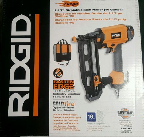 Ridgid 16-gauge 2-1/2 in. straight finish nailer  new r250sfe framing for sale