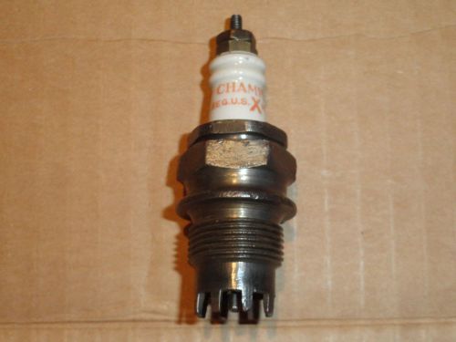 Vintage Rare Champion &#034;X&#034; Spark Plug w/Crenellated base