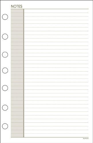 Day Runner Undated Lined Notepad Refill, 5.5 x 8.5 Inches (031-3)