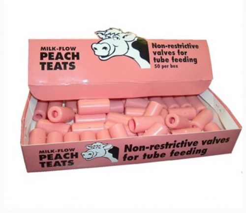 Peach Teat Valve Non Restrictive Valves For Feeding 50 Count NEW