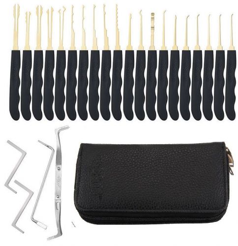 24pcs Lock Key Pick Training Set Practice Pad Lock Tools Extractor Locksmith