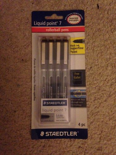 Staedtler Liquid Point 7 0.4mm Superfine Pen 4 Pk 417