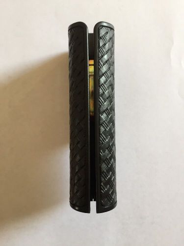 Asp black basketweave expandable baton slide sidebreak scabbard holder for sale