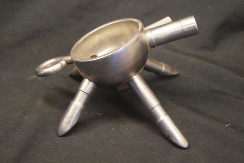 Antique all aluminum cow milker nozzle farm cow cattle dairy collectible for sale