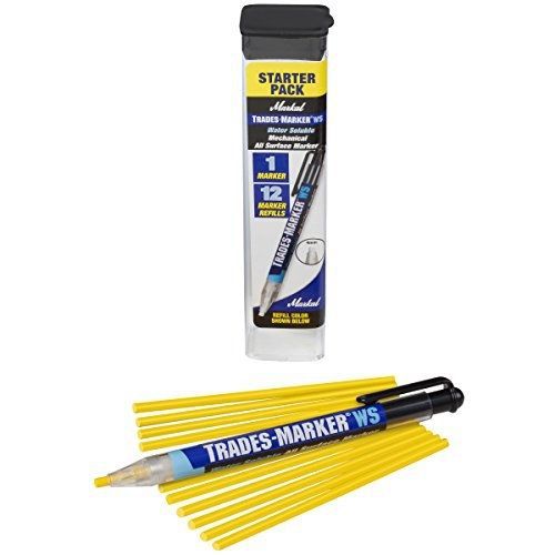 Markal 96191 Trades Marker WS Water Soluble Starter Pack (1 Holder, 12 Refills),