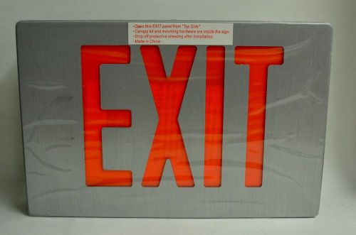 Die Cast LED Exit Sign 120/277 VAC Volt Aluminum Housing Universal Mounting