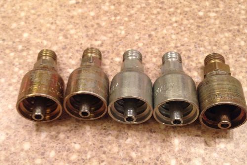 (5) New Parker Hose Ends Fittings 1D043-06-04 1/4&#034; Hose X M12X1.5 (6MM TUBE)