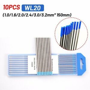 1.0/1.6 /2.0/2.4/3.0/3.2mm Diameter Tungsten Electrode 10* 10pc 10pcs 10x