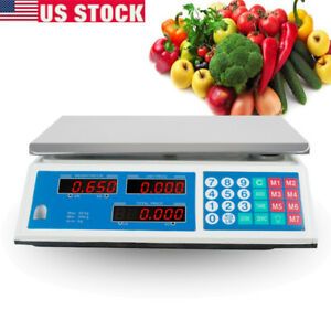 Pro 66Lbs Digital Weight Scale Price Computing Retail Count Scale USA