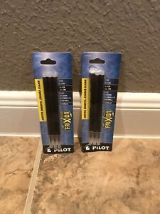 2 Packs Pilot Gel Ink Refills for FriXion Erasable Gel Ink Pen Black FINE Lot 6