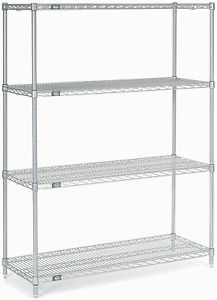 Chrome Wire Shelving, 42&#034;W X 18&#034;D x 54&#034;H