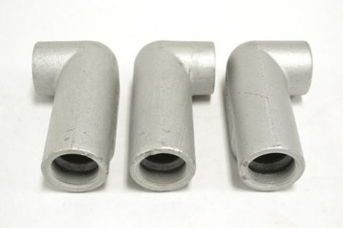 3x crouse hinds mix lr57 ll57 1-1/2in outlet steel conduit body b234849 for sale