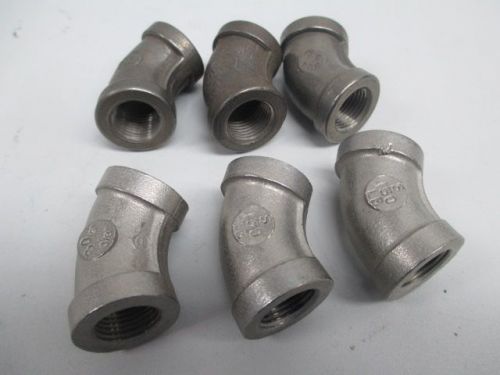 Lot 6 new 304 150#  elbow conduit fitting 45deg 3/8 d240686 for sale