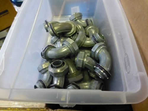 Topaz emt compression connectors 90 degree 3/4 inch zinc lot of 16 for sale