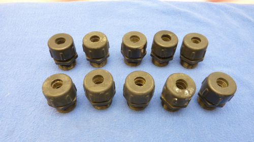 3/4&#034; strain relief connector for 7/16&#034; j cord lot of 10 (used) for sale