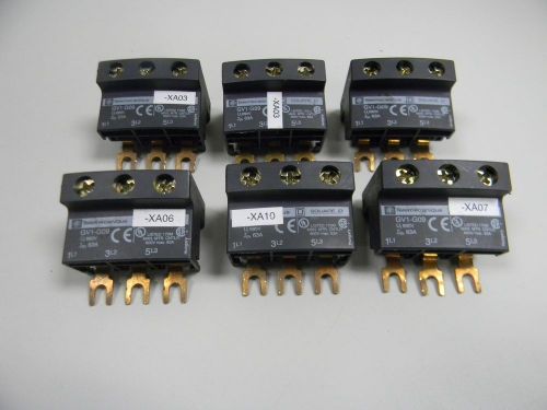 LOT OF 6 TELEMECANIQUE GV1-G09 TERMINAL BLOCKS