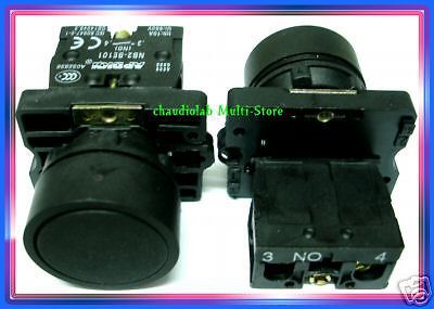 2 Pcs New HQ Momentary Pushbutton Switch NO Black #0506