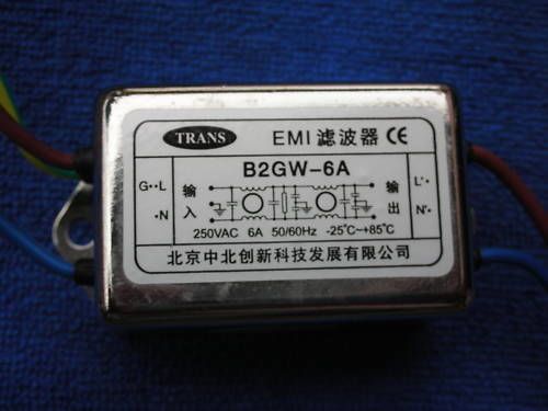 1X TRANS AC Noise Filter 250V B2GW-6A 50/60HZ Power