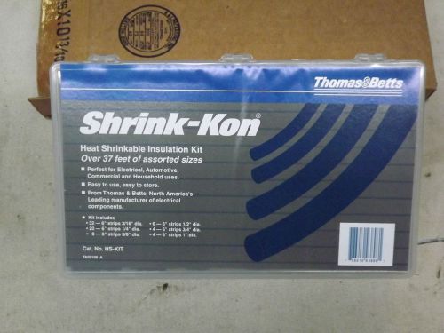 THOMAS &amp; BETTS HS-KIT HEAT-SHRINK TUBING KIT, 6&#034; LENGTH Shrink-Kon NEW