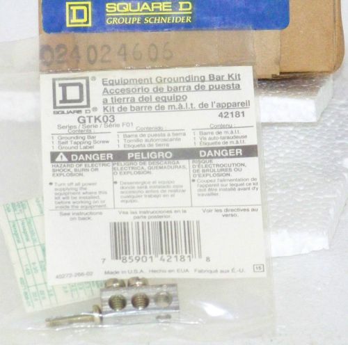 Square D equipment grounding bar kit model GTK03 - pn 42181 - Schneider Electric