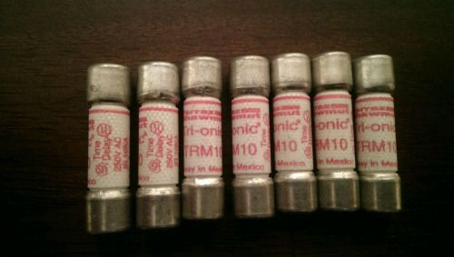 Lot of 7 =  NEW  = Gould Shawmut TRM10 10-Amp 250-V Tri-onic Fuse   10-A