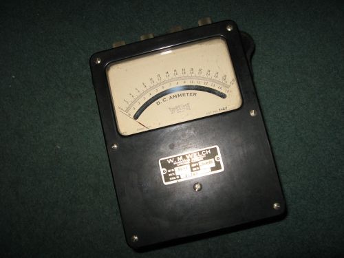 DC Ammeter 0-30 Amps 3 Ranges (1.5 3 30) WM Welch Chicago - VINTAGE Steampunk