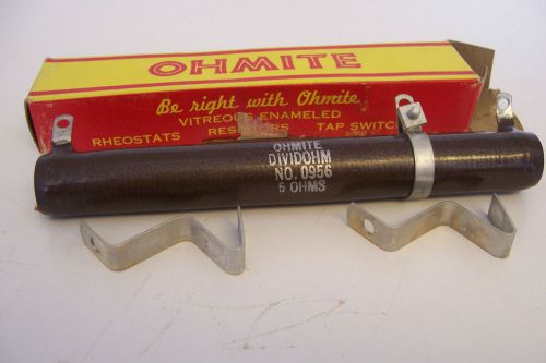 OHMITE DIVIDOHM # 0956 100 5 OHMS VAR-RESISTOR NOS ORIGINAL BOX VTG