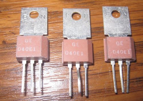 GE D40E1 NPN POWER TRANSISTORS LOT OF 3 - NEW OLD STOCK